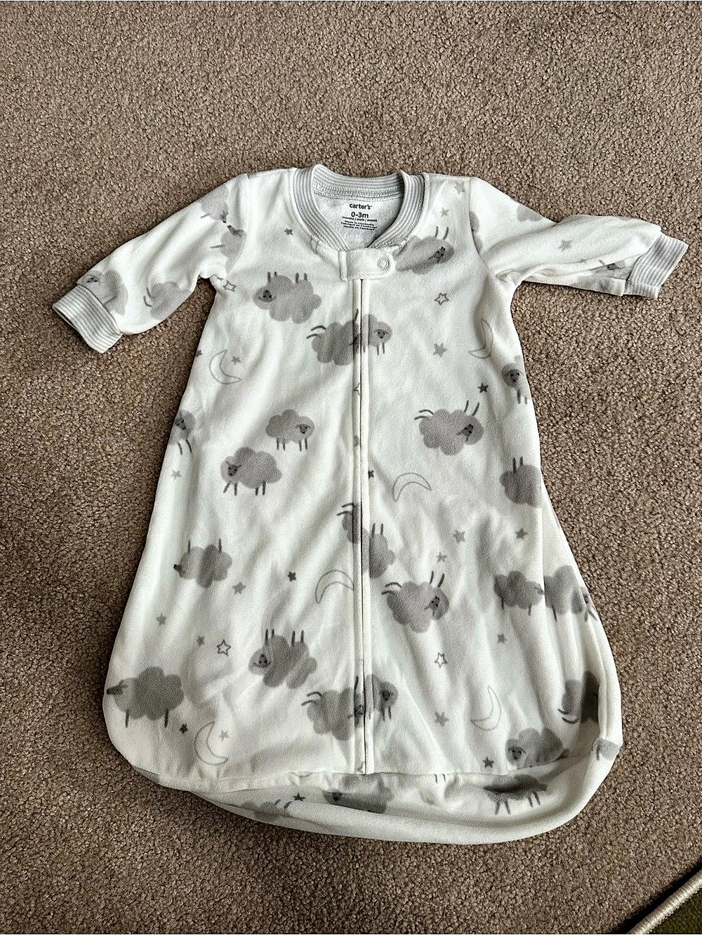 Carter's Microfleece Sleep Bag Baby 0-3M Animal Print